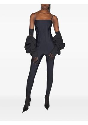 Mugler corset-detail jumpsuit - Black