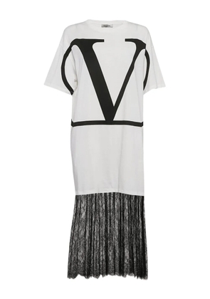 Valentino Garavani Pre-Owned VLogo Signature-print T-shirt dress - White