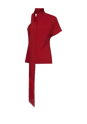 Taller Marmo Absinthe fringed one-shoulder blouse - Red