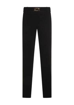 TWINSET belted-logo trousers - Black