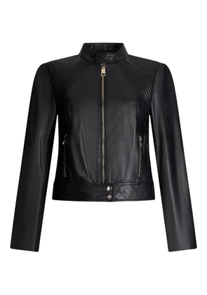 LIU JO zip-front leather jacket - Black