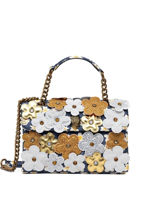 Kurt Geiger London medium Daisy floral-appliqué cross body bag - Blue
