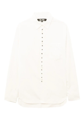 Black Comme Des Garçons stud button shirt - White