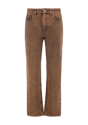 Moorer logo-patch jeans - Orange