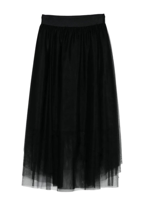 Peserico layered tulle midi skirt - Black