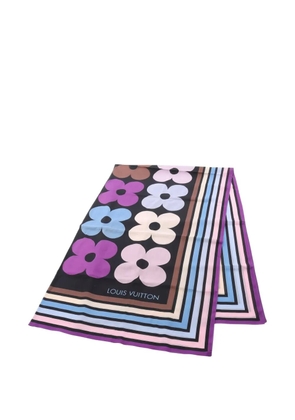 Louis Vuitton Pre-Owned 2010s floral-print cotton scarf - Purple