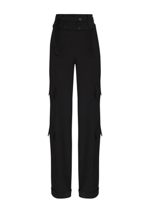 Gloria Coelho belted cargo trousers - Black