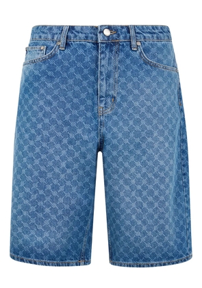 Daily Paper monogram denim shorts - Blue