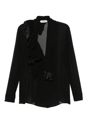 Alberta Ferretti ruffled long-sleeve blouse - Black