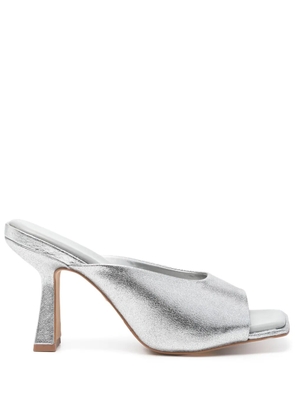 CARRANO 95mm metallic mules - Silver