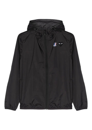 Comme Des Garçons Play x K-Way zipped hooded jacket - Black