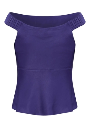 Gloria Coelho ruffled blouse - Blue