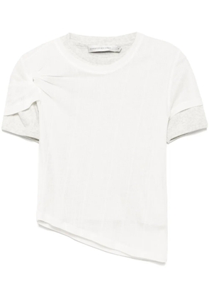 Christopher Esber sheer ribbed T-shirt - White