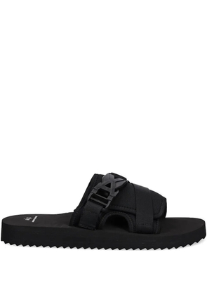 Armani Exchange buckle-strap slides - Black