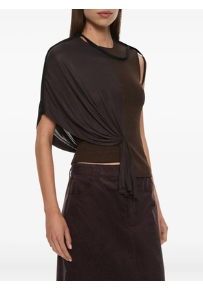 Christopher Esber Collision draped top - Brown
