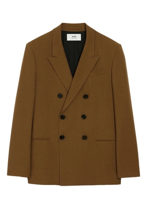 AMI Paris double-breasted blazer - Brown