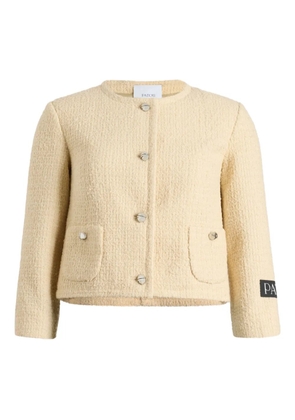 Patou collarless tweed jacket - Neutrals