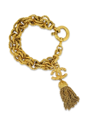 CHANEL Pre-Owned 1993 CC fringed bracelet - Gold