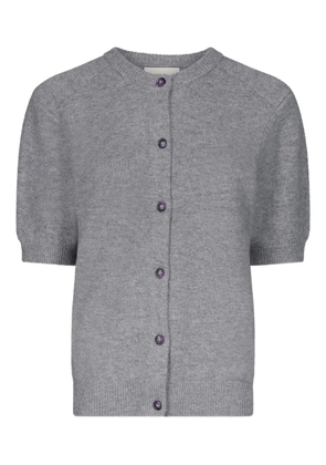 LouLou de Saison JODI short-sleeve buttoned cardigan - Grey