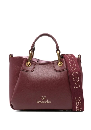 Braccialini leather tote bag - Red