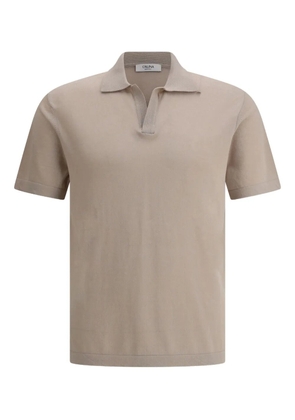 Cruna cotton short-sleeve polo shirt - Neutrals