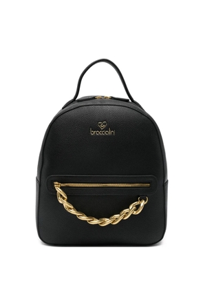Braccialini chain-detail leather backpack - Black