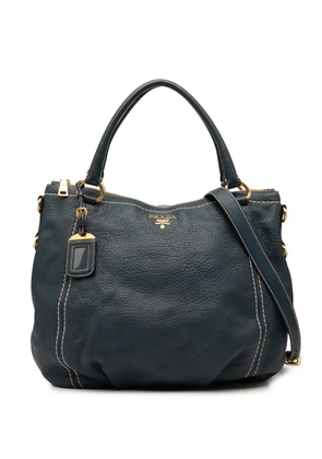 Prada Pre-Owned 2000-2025 Vitello Daino Zip Top satchel - Blue