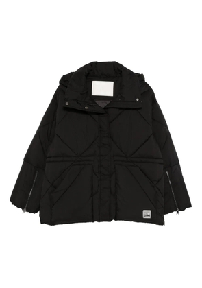 OOF WEAR 9334 quilted hooded parka - Black