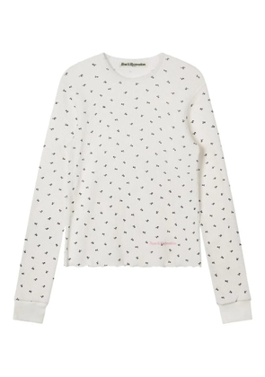Rest&Recreation logo pattern waffle top - White