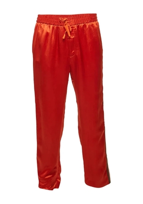 Gucci Pre-Owned satin side-striped trousers - Orange