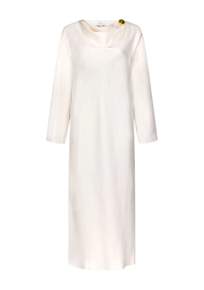 LouLou de Saison Zoya draped midi dress - Neutrals