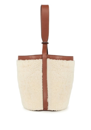 Yves Salomon mini Merino bucket bag - Neutrals