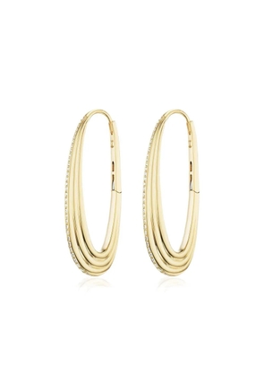 Sorellina diamond Ziggy gold hoop earrings - Yellow