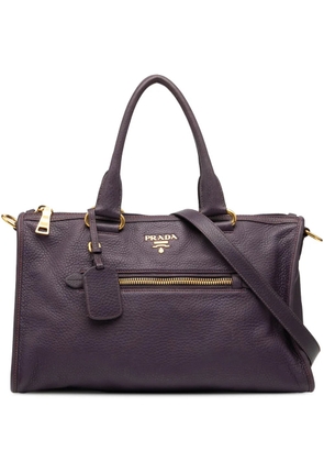 Prada Pre-Owned 2013-2025 Vitello Daino Zip Top satchel - Purple