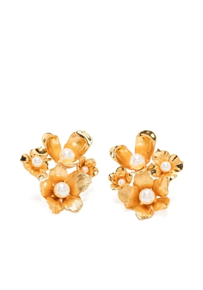 Jennifer Behr flower earrings - Gold