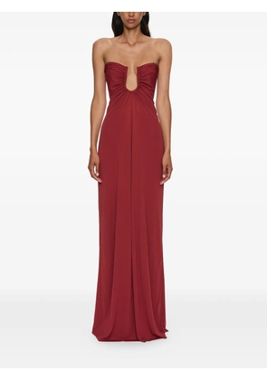 Christopher Esber Arced Palm strapless dress - Red