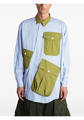 Comme des Garçons Homme Plus striped-pattern shirt - Blue