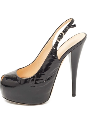 Giuseppe Zanotti Vintage peep-toe platform slingback sandals - Black