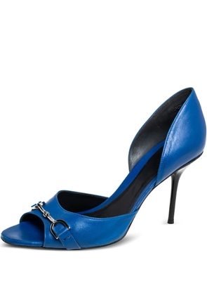 Gucci Pre-Owned 95mm Horsebit pumps - Blue