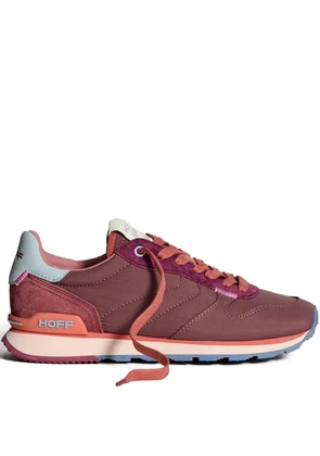 Hoff suede panel lace-up sneakers - Red