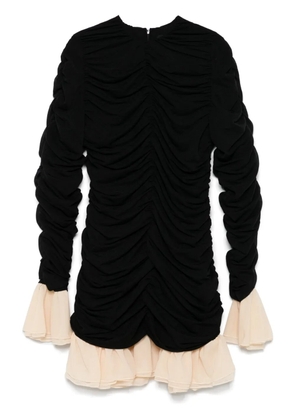 ROTATE BIRGER CHRISTENSEN ruched long-sleeve mini dress - Black
