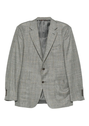 Canali checked two-button blazer - Grey