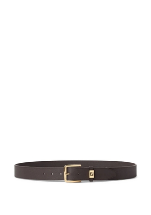 FENDI FF-plaque buckled belt - Brown