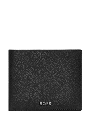 BOSS logo-lettering wallet - Black