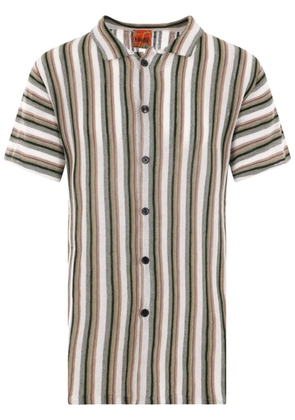 VITELLI striped short-sleeve shirt - White