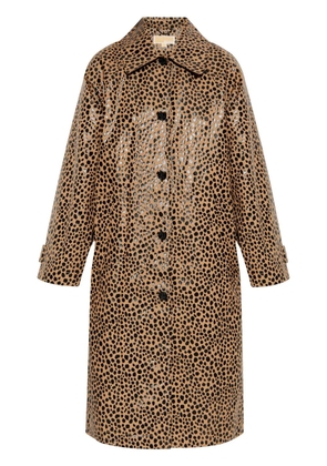 Michael Michael Kors cheetah-print coat - Brown