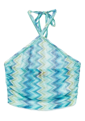 Missoni zigzag-motif top - Blue