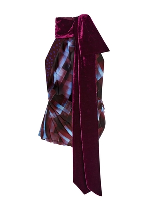 DRIES VAN NOTEN halterneck top - Red