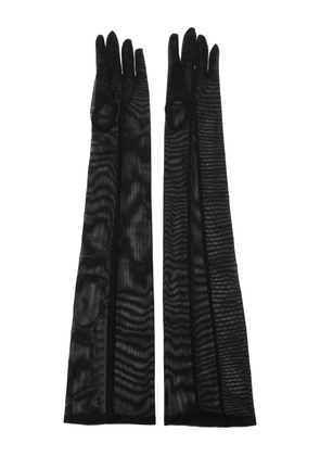 Ioana Ciolacu Ley elbow-length mesh gloves - Black