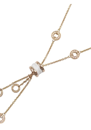 Bvlgari Pre-Owned 2010s 18K rose gold B.zero1 diamond necklace